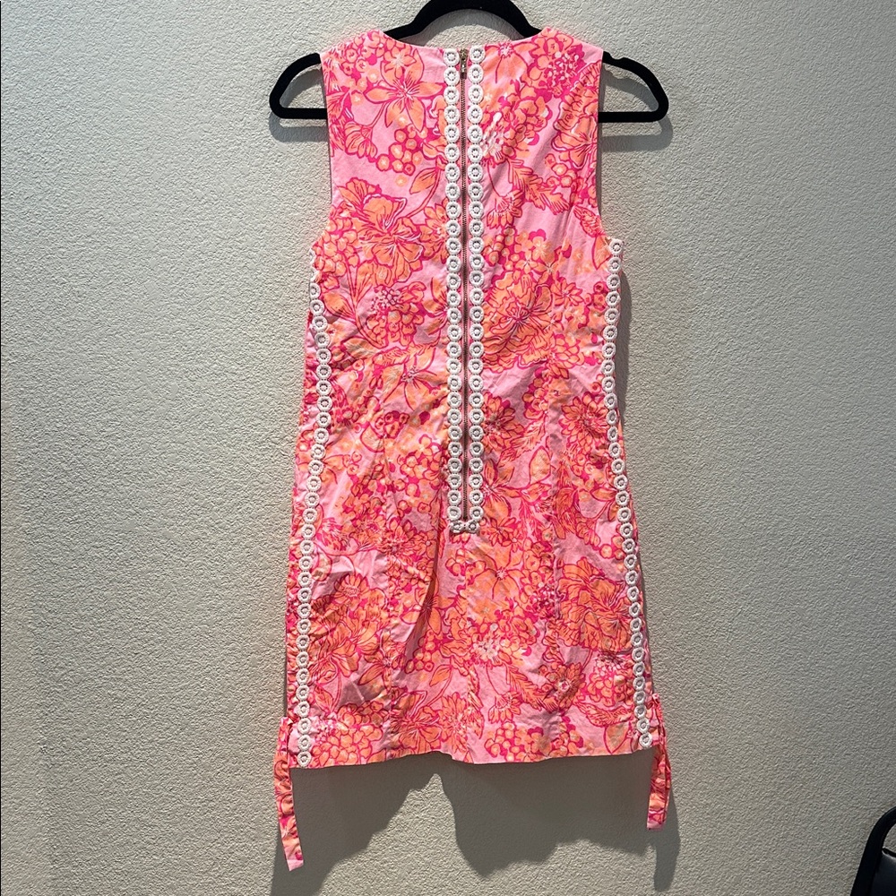 Lily Pulitzer Pink Floral Dress Size 4 - Picture 4 of 7